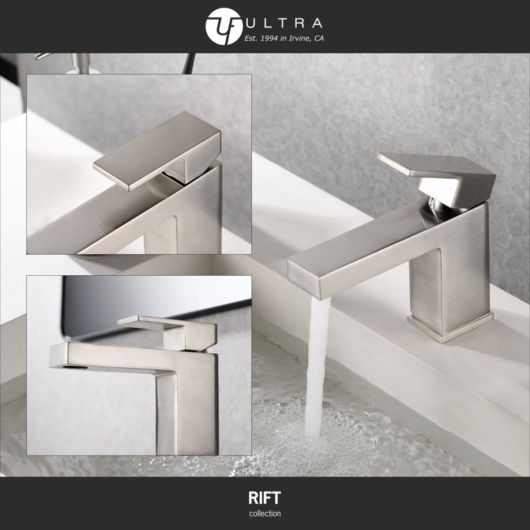 Brushed Nickel Modern Single-Hole Bathroom Faucet