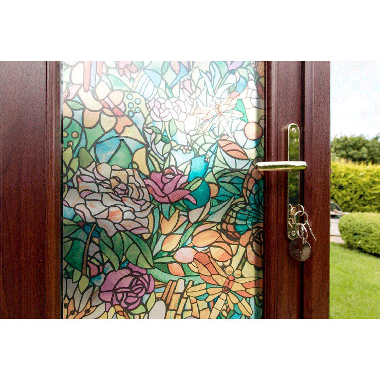 Colorful Stained Glass Self-Adhesive PVC Wallpaper Roll