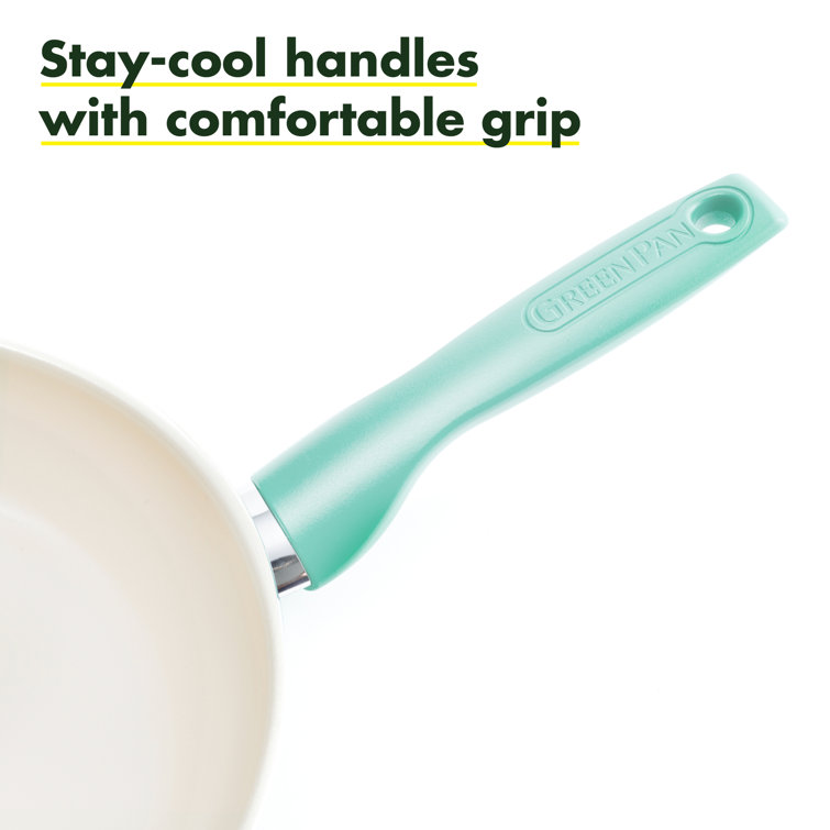 Turquoise 10" Aluminum Ceramic Nonstick Fry Pan with Lid