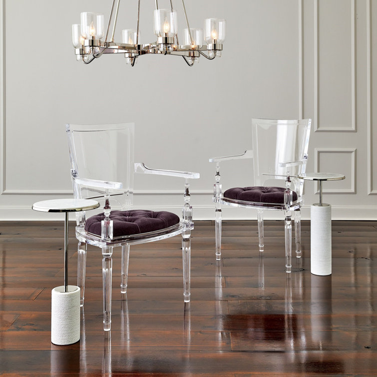Elegant Mishaan 34'' Shiny Nickel Geometric Chandelier with Clear Glass Shades