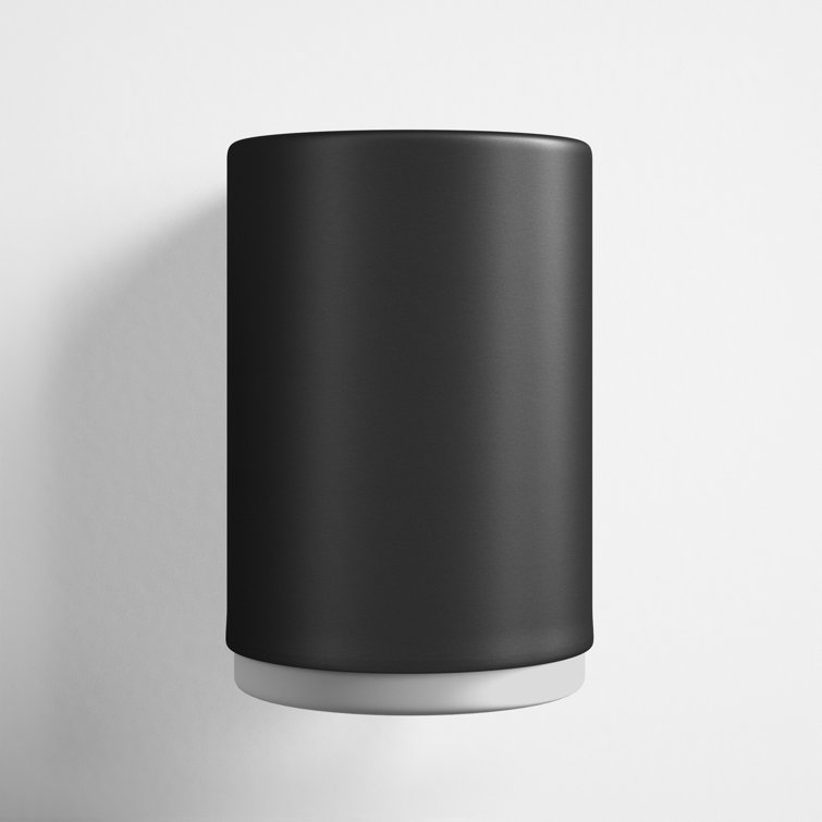Cedric Black Etched Opal Glass 5.25" Dimmable Flush Mount