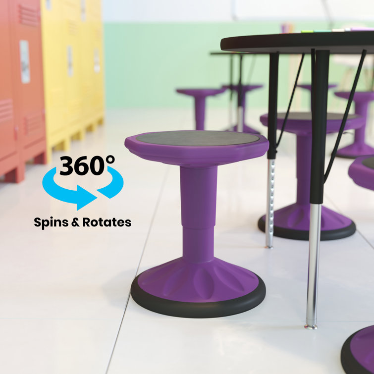 Purple Adjustable Height Kids Active Learning Stool