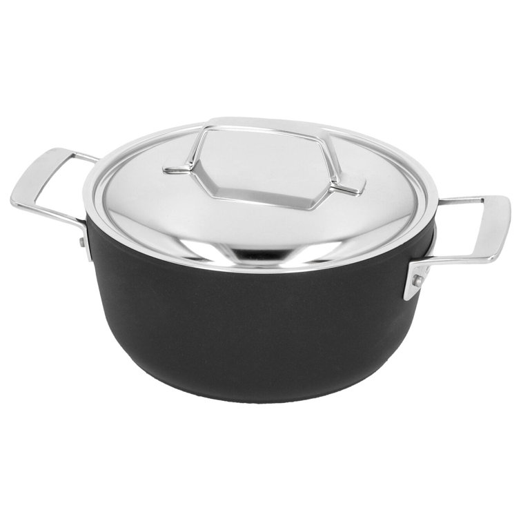 AluPro 4.5-qt Black Aluminum Nonstick Round Dutch Oven