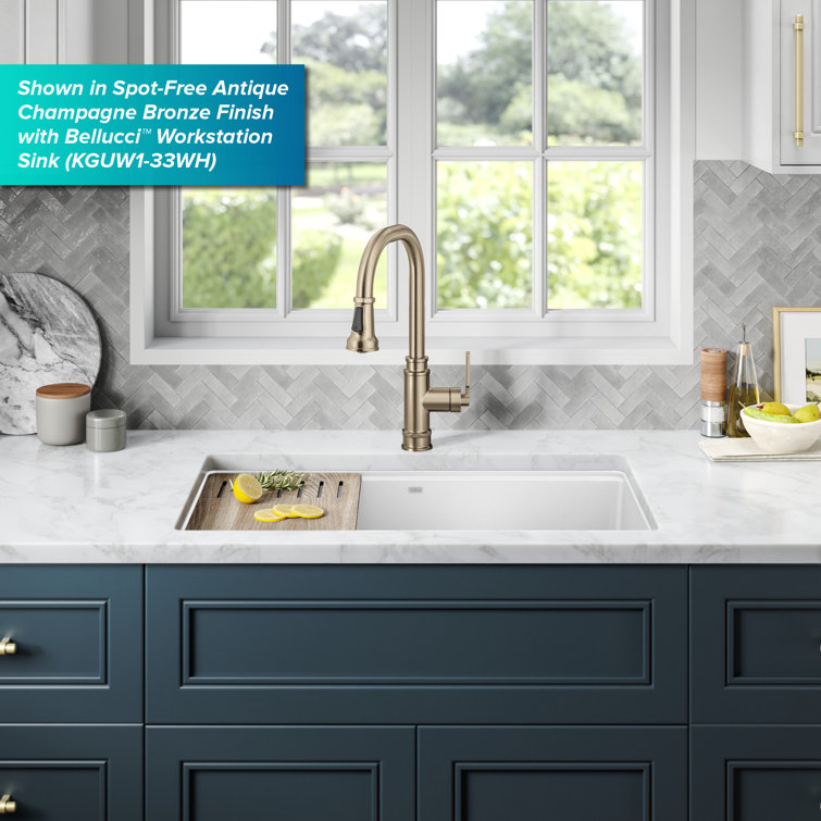Allyn Spot-Free Stainless Steel Pull-Down Single Handle Kitchen Faucet