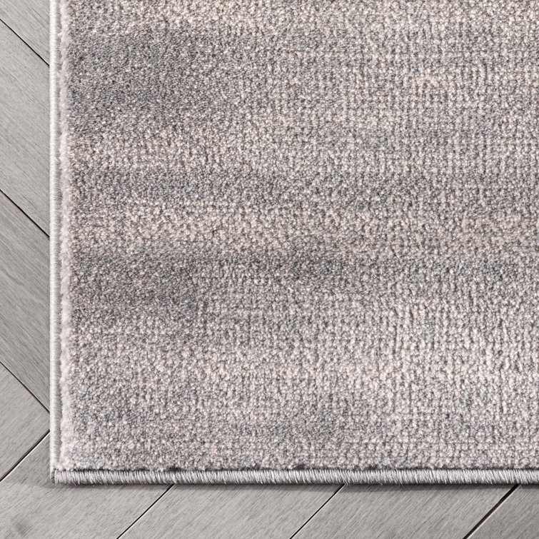 Yellow and Gray Synthetic Reversible Rectangular Area Rug