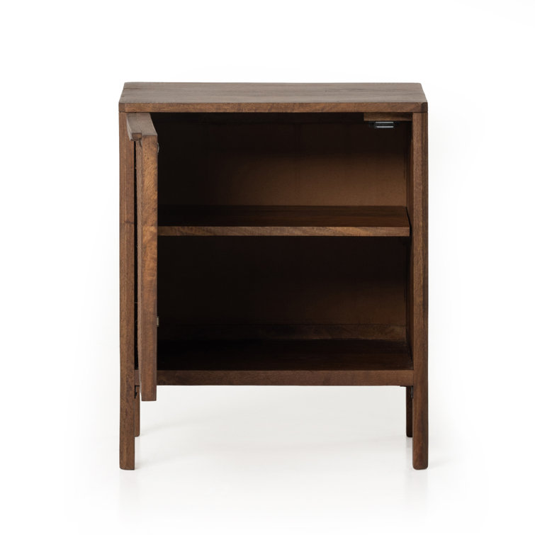 Coastal Breeze Brown Wash Mango and Cane Nightstand
