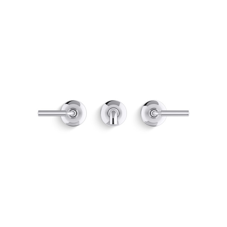 Tone Midcentury Modern Polished Chrome Wall-Mount Bathroom Faucet