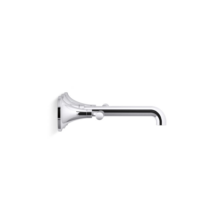 Tone Midcentury Modern Polished Chrome Wall-Mount Bathroom Faucet