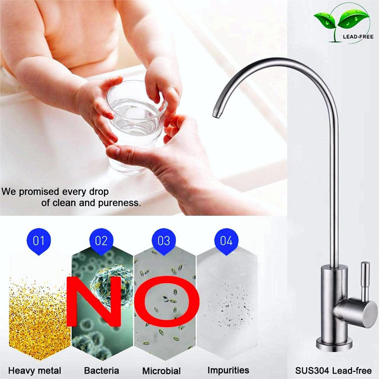 Brushed Nickel Single Handle Modern Kitchen Faucet