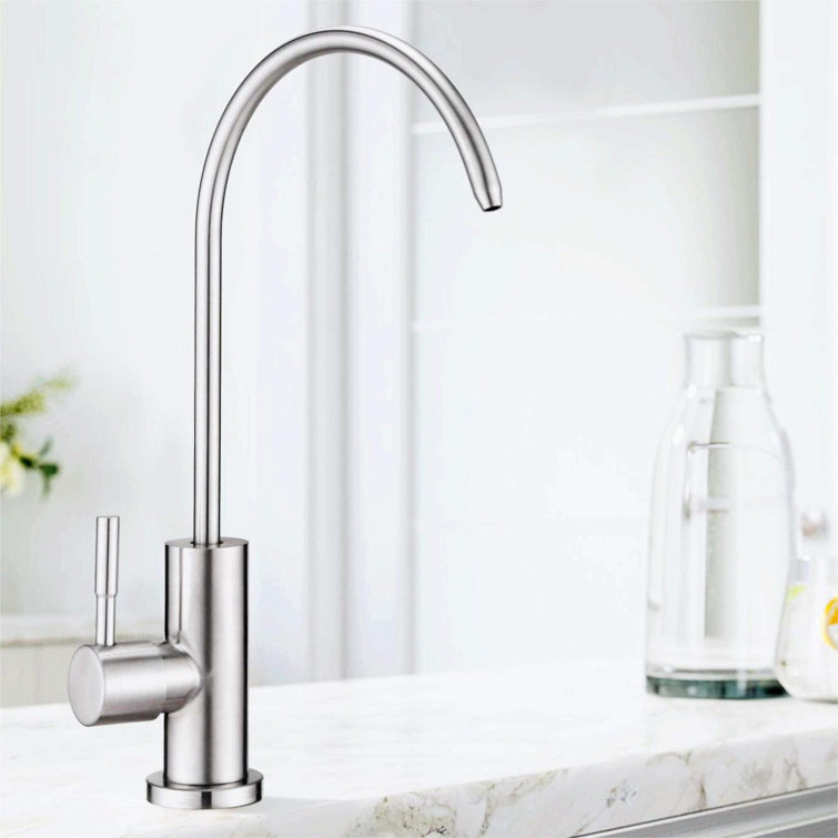 Brushed Nickel Single Handle Modern Kitchen Faucet
