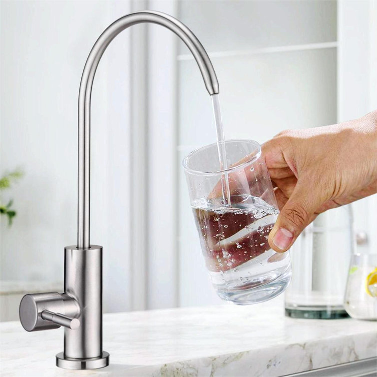 Brushed Nickel Single Handle Modern Kitchen Faucet