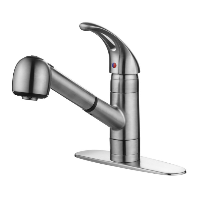 Stainless Steel Single Handle Pull-Out Kitchen Faucet