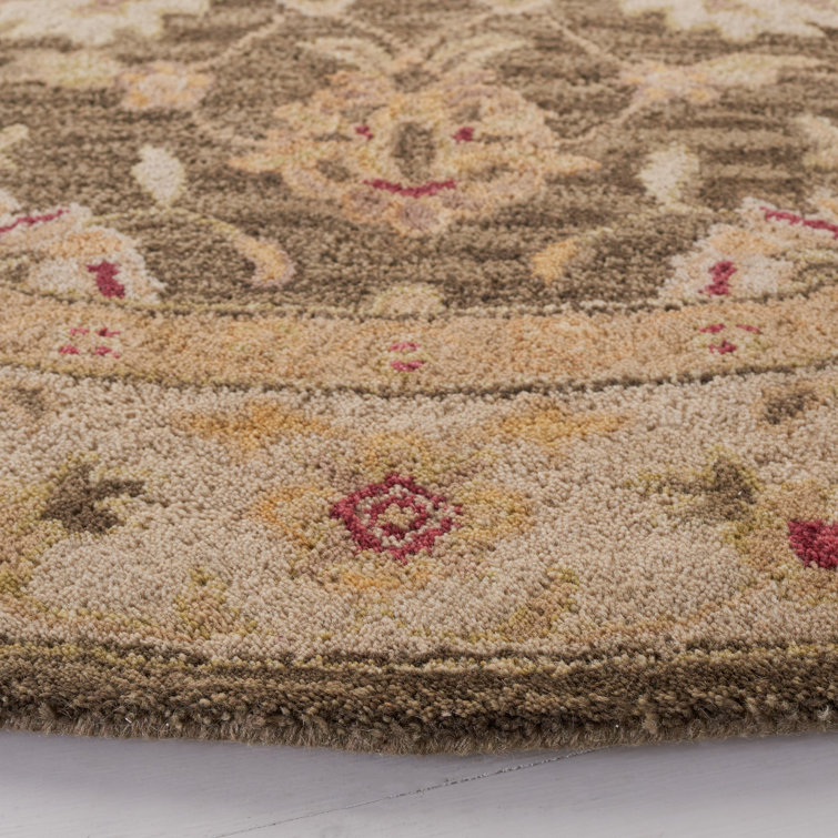 Handmade Gray Wool Tufted Rectangular Area Rug