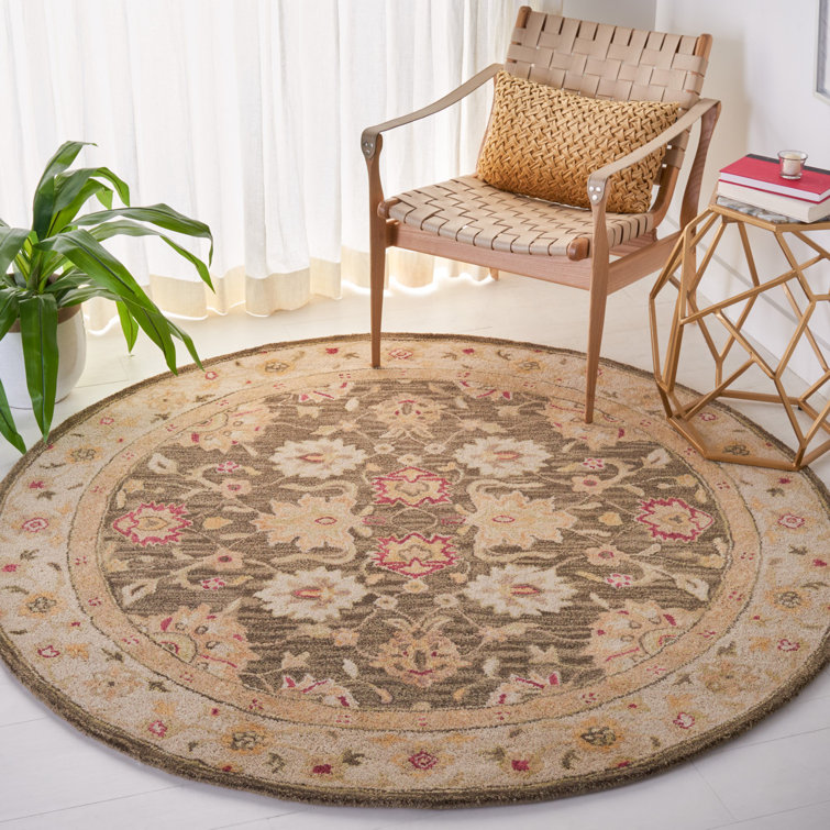 Handmade Gray Wool Tufted Rectangular Area Rug