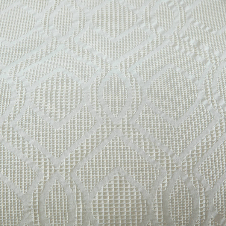 Serene Oasis Textured Waffle King Comforter Set in Vibrant Orange