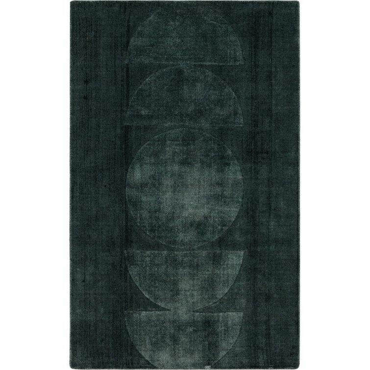 Luna Twilight Geometric Wool and Viscose 4' x 6' Area Rug