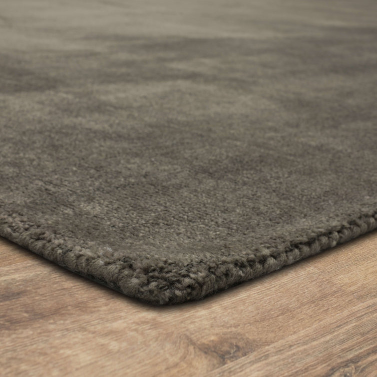 Luna Flint Geometric 8' x 10' Handmade Wool-Blend Area Rug