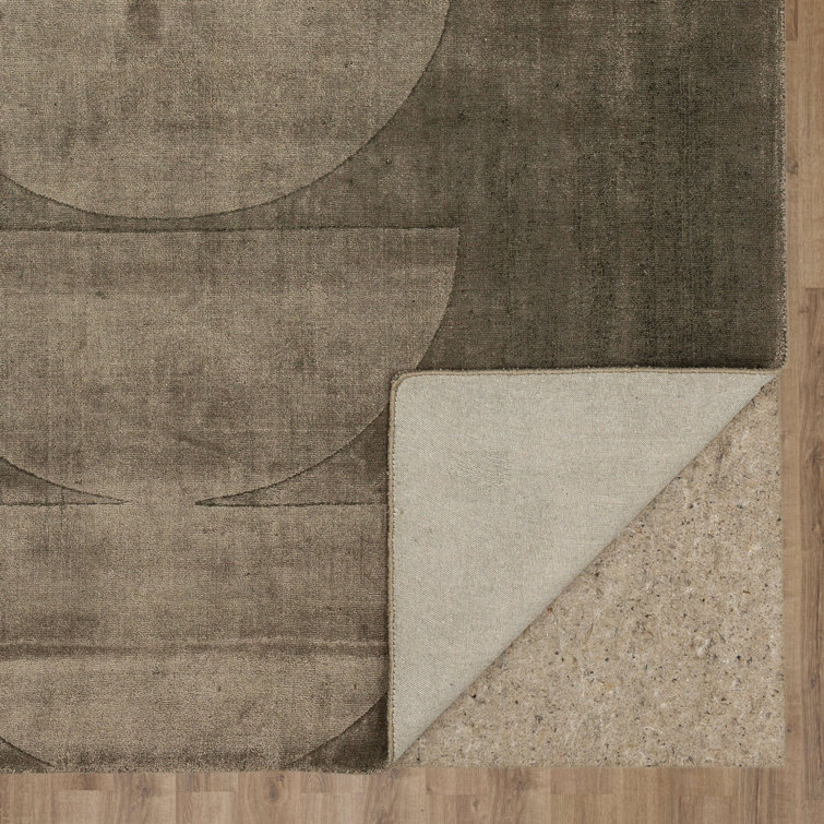 Luna Flint Geometric 8' x 10' Handmade Wool-Blend Area Rug