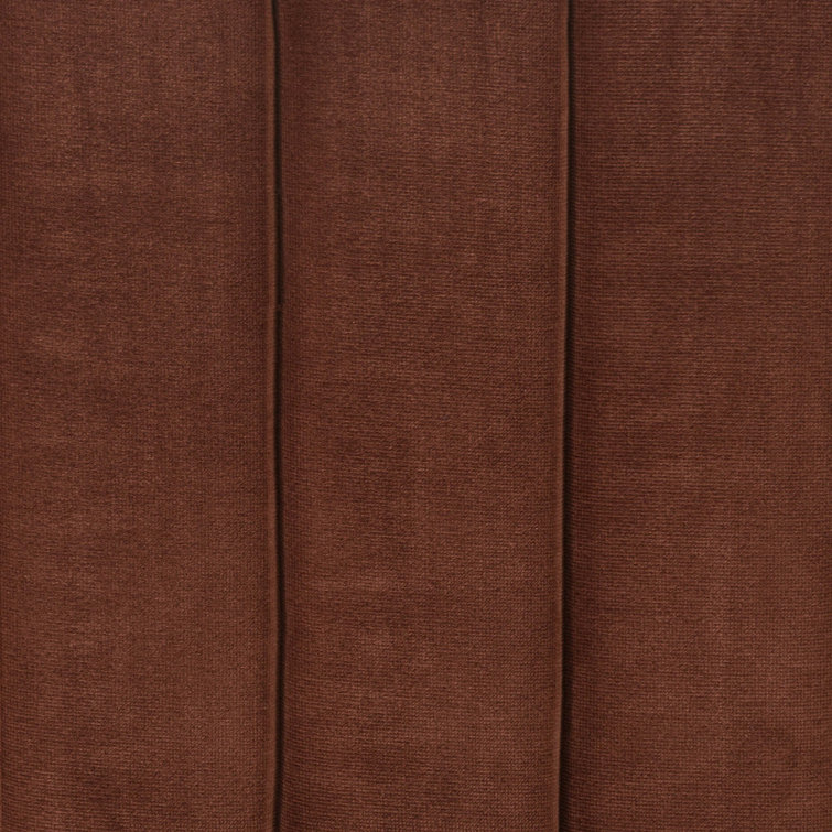 Augustine Contemporary Tufted Brown Velvet Ottoman - 21.5"