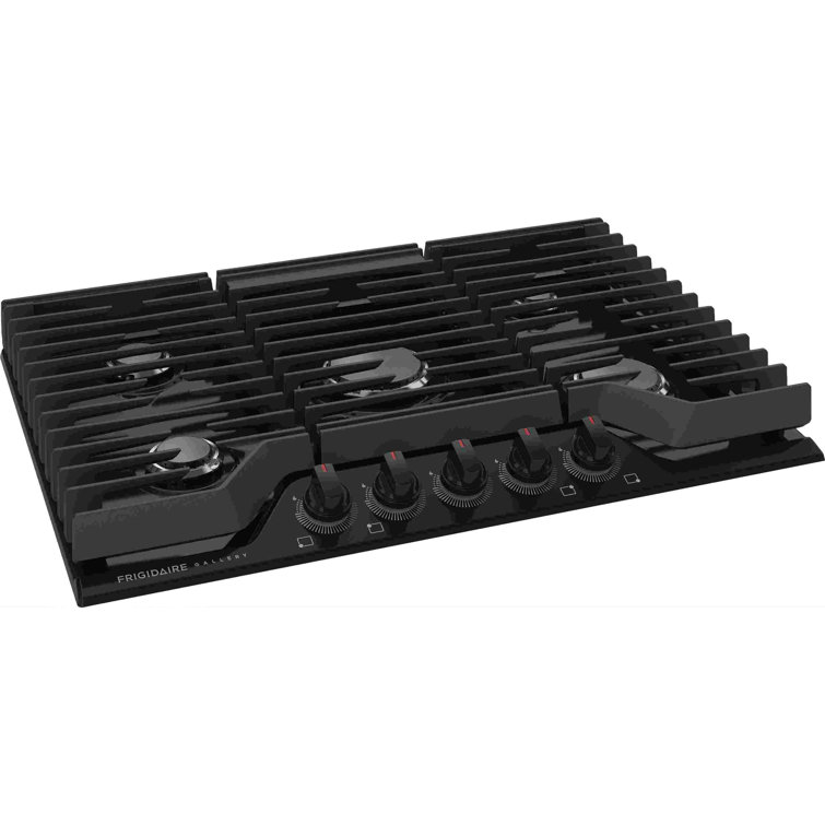 Frigidaire Black 30" 5-Burner Propane Gas Cooktop with LED Knobs