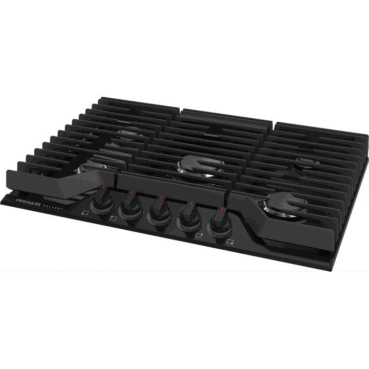Frigidaire Black 30" 5-Burner Propane Gas Cooktop with LED Knobs