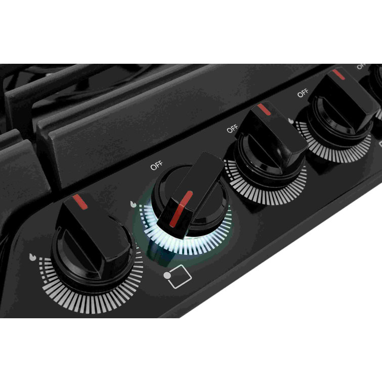 Frigidaire Black 30" 5-Burner Propane Gas Cooktop with LED Knobs