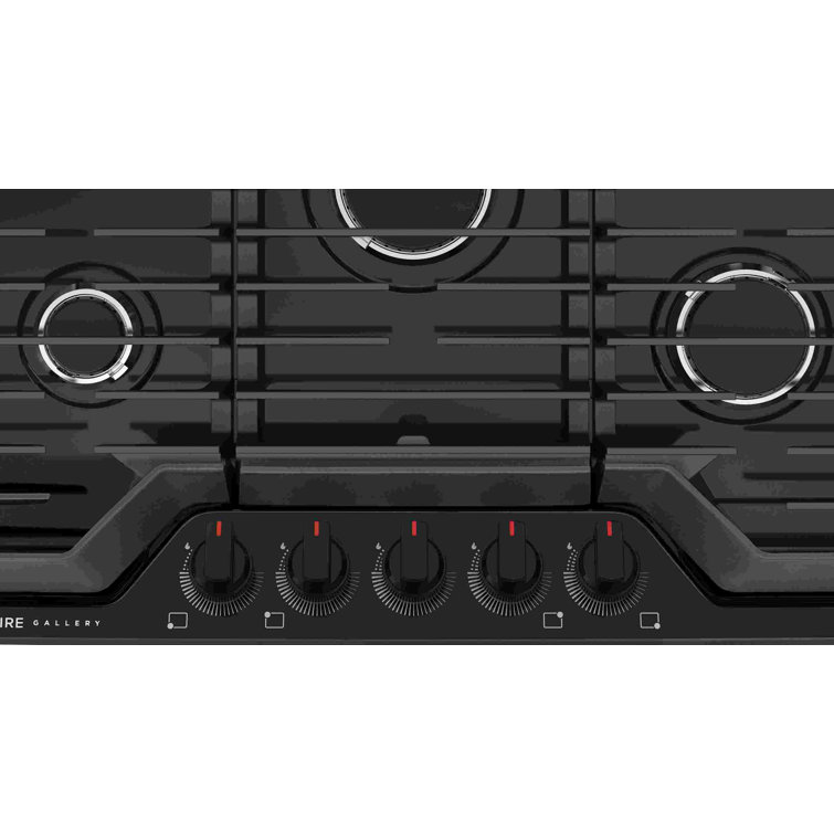 Frigidaire Black 30" 5-Burner Propane Gas Cooktop with LED Knobs