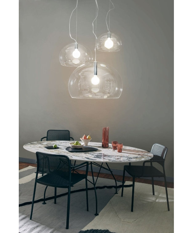 Transparent Crystal Sphere LED Pendant Light