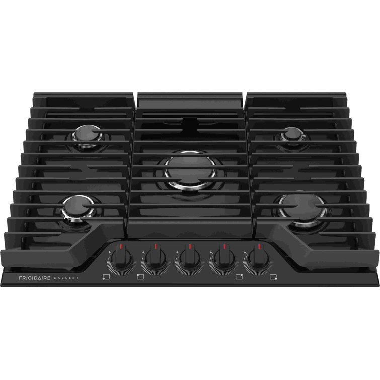 Frigidaire Black 30" 5-Burner Propane Gas Cooktop with LED Knobs