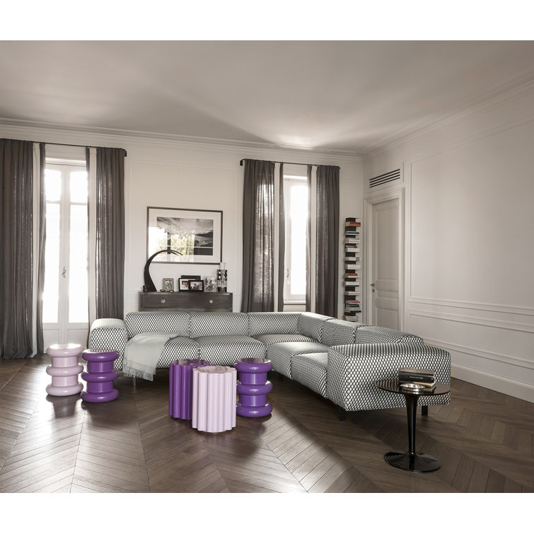 Ettore Sottsass-Inspired Violet Thermoplastic Colonna Stool