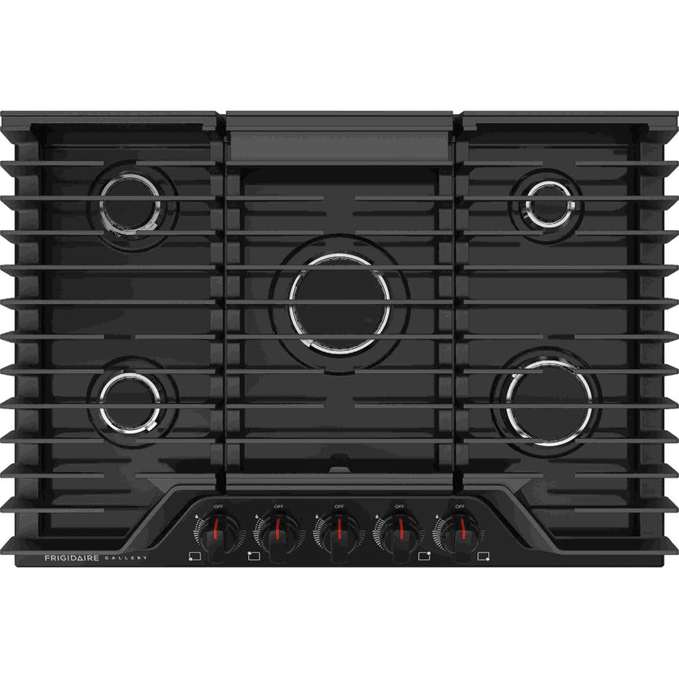Frigidaire Black 30" 5-Burner Propane Gas Cooktop with LED Knobs