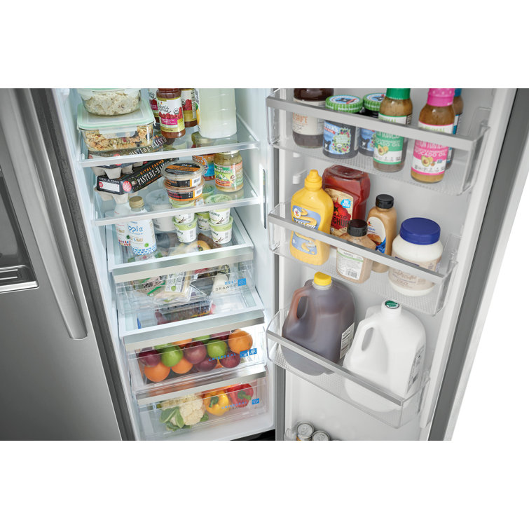 Frigidaire 36" Stainless Steel Side-by-Side Refrigerator with Ice Maker