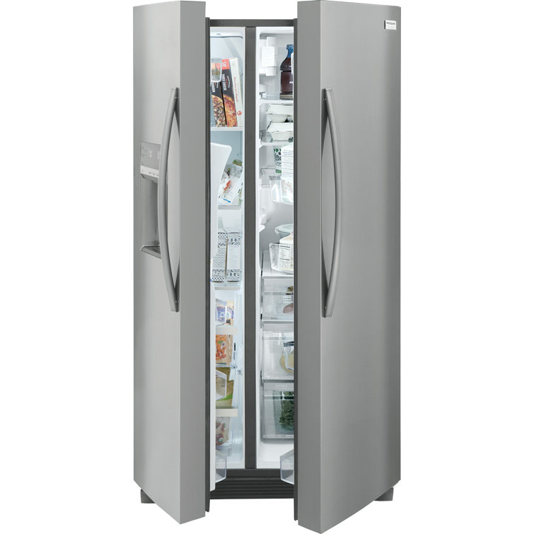 36" Stainless Steel Side-by-Side Refrigerator with Ice Maker