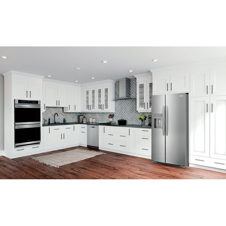 36" Stainless Steel Side-by-Side Refrigerator with Ice Maker