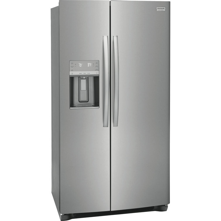 36" Stainless Steel Side-by-Side Refrigerator with Ice Maker
