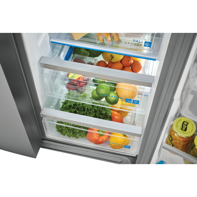 36" Stainless Steel Side-by-Side Refrigerator with Ice Maker