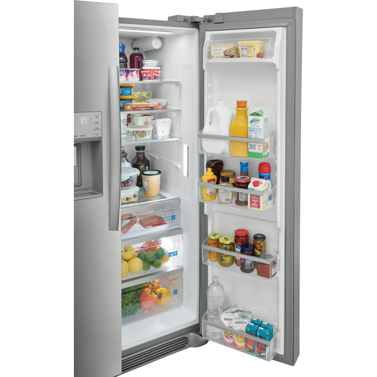36" Stainless Steel Side-by-Side Refrigerator with Ice Maker