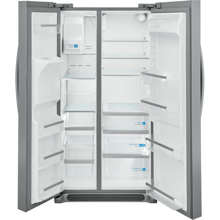 36" Stainless Steel Side-by-Side Refrigerator with Ice Maker