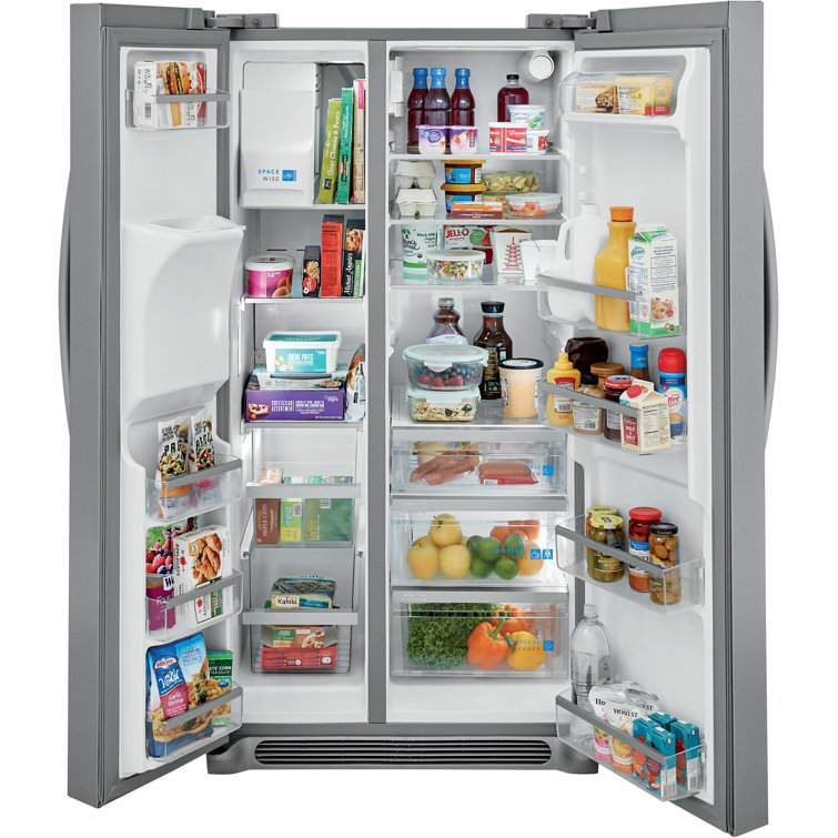 36" Stainless Steel Side-by-Side Refrigerator with Ice Maker