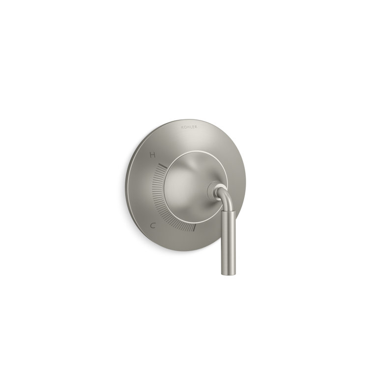 Vibrant Brushed Nickel Wall-Mounted Lever Valve Trim