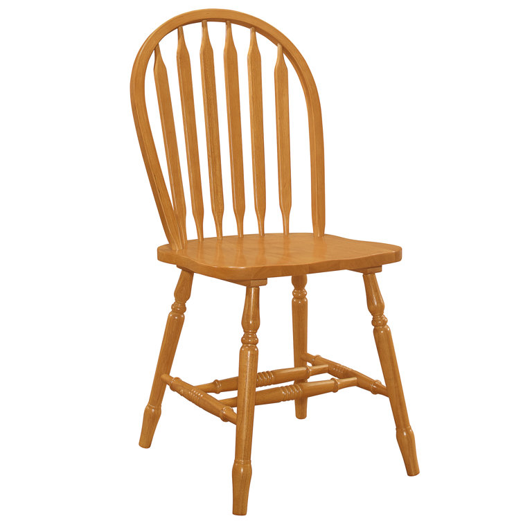 Heritage Light Oak Windsor Side Chair with Slat Back Design