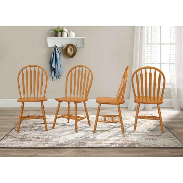 Heritage Light Oak Windsor Side Chair with Slat Back Design