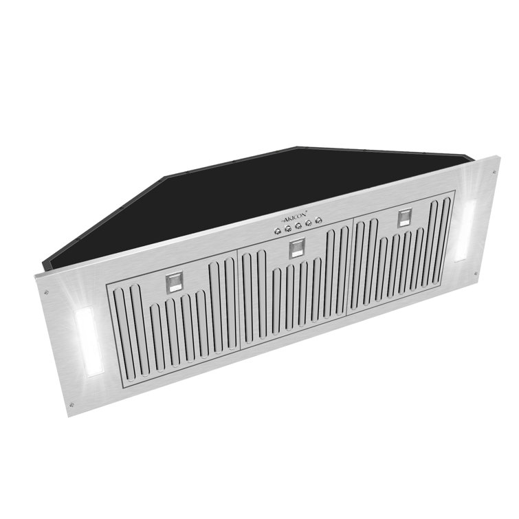 36" Stainless Steel Range Hood Insert with Charcoal Filter and LED Lights