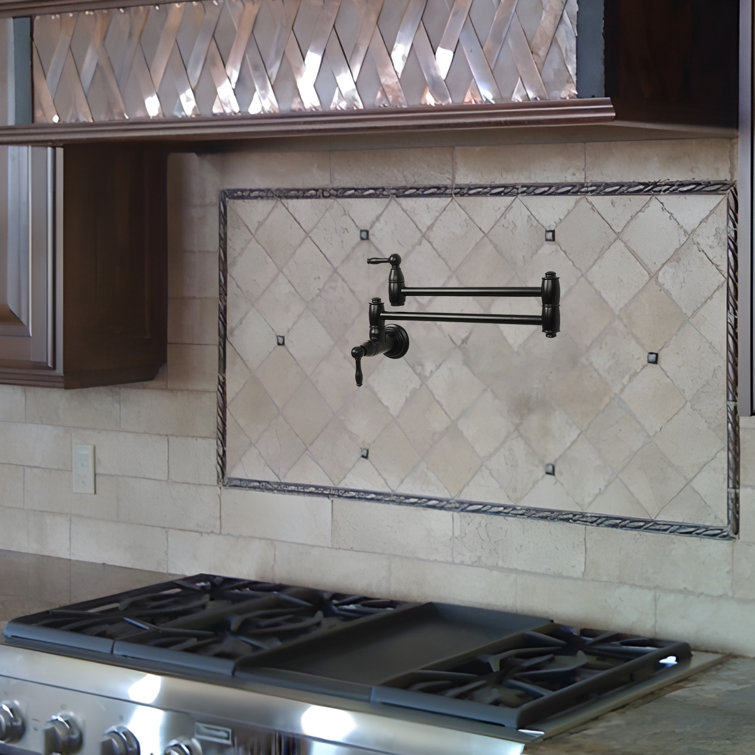 Matte Black Brass Wall-Mounted Pot Filler Faucet