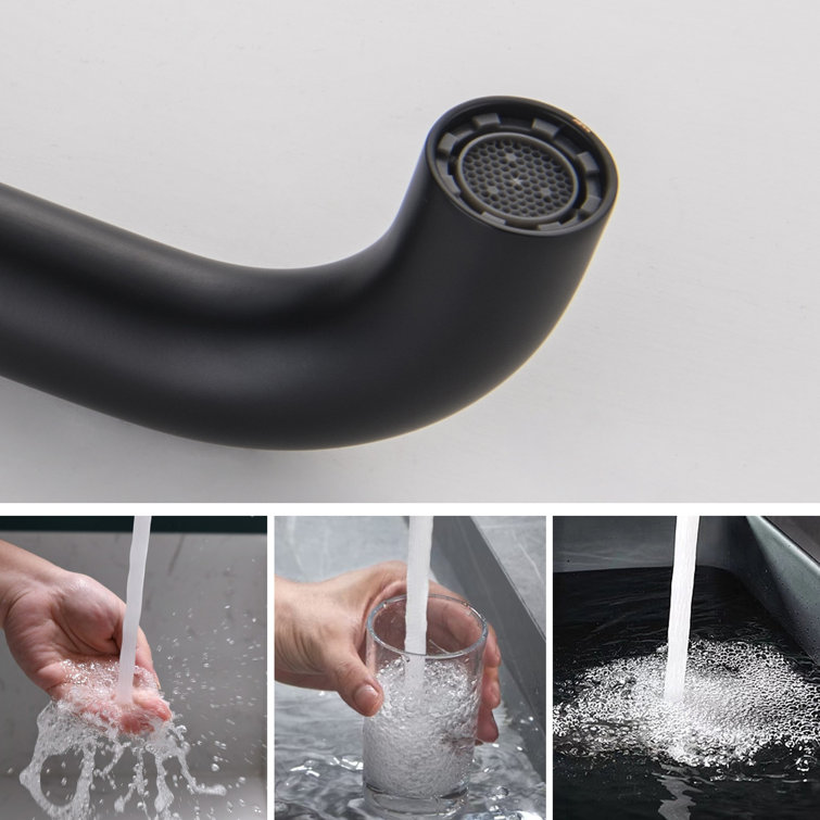 Matte Black Wall Mounted Solid Brass Dual Handle Bathroom Faucet
