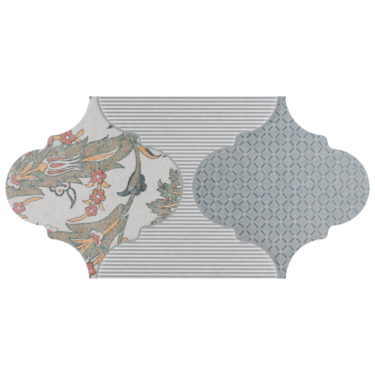 Tula 6.25'' x 12.75'' Multicolor Porcelain Patterned Wall & Floor Tile