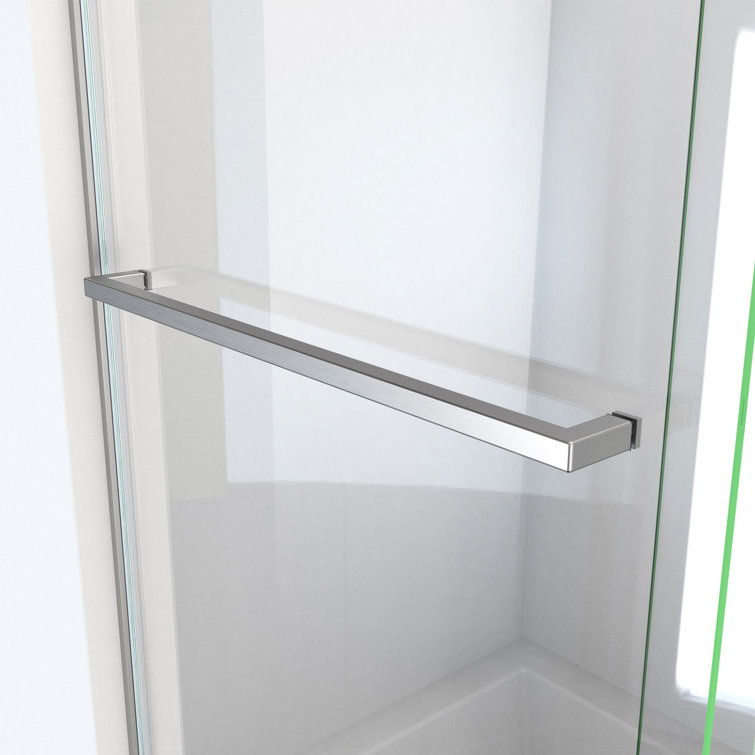 Essence 56-60" Frameless Brushed Nickel Tub Door with ClearMax™