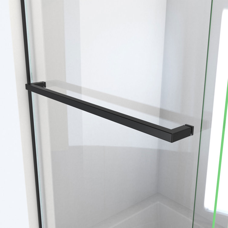Essence 60" Frameless Black Tub Door with ClearMax Technology