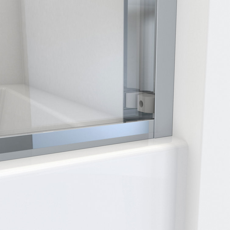 Essence-H 56-60" Chrome Semi-Frameless Sliding Tub Door