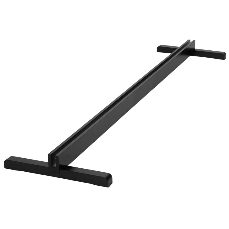 Black Stained Wood 3-Panel Room Divider Stand